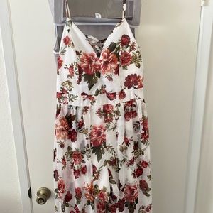 White Floral Romper
